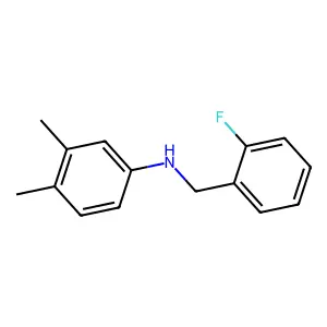 N-[(2-fluorophenyl)methyl]-3,4-dimethylaniline structure