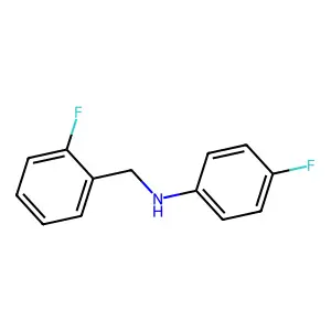 4-fluoro-N-[(2-fluorophenyl)methyl]aniline structure