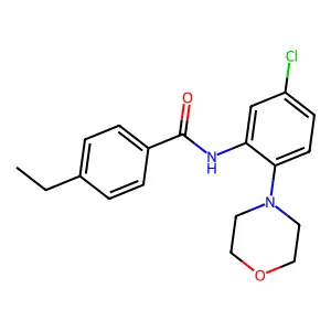 N-(5-chloro-2-morpholin-4-ylphenyl)-4-ethylbenzamide structure