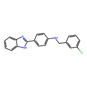 4-(1H-benzimidazol-2-yl)-N-(3-chlorobenzyl)aniline structure