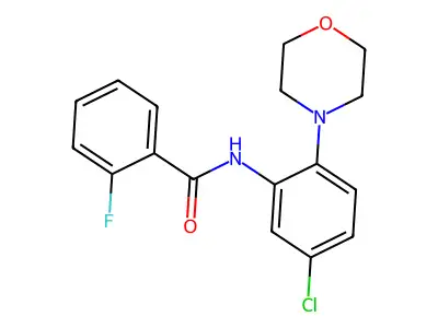 N-(5-chloro-2-morpholin-4-ylphenyl)-2-fluorobenzamide structure
