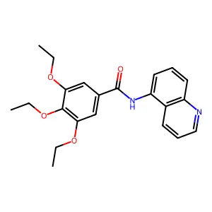 3,4,5-triethoxy-N-quinolin-5-ylbenzamide structure
