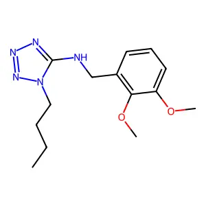 1-butyl-N-(2,3-dimethoxybenzyl)-1H-tetrazol-5-amine structure