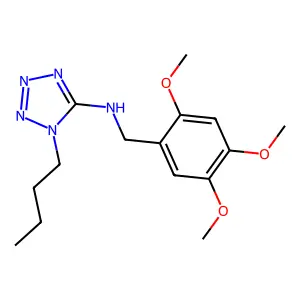 1-butyl-N-(2,4,5-trimethoxybenzyl)-1H-tetrazol-5-amine structure