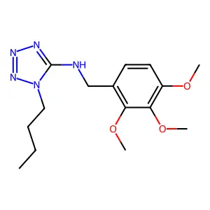 1-butyl-N-(2,3,4-trimethoxybenzyl)-1H-tetrazol-5-amine structure