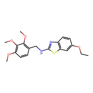 6-ethoxy-N-[(2,3,4-trimethoxyphenyl)methyl]-1,3-benzothiazol-2-amine structure