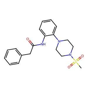 N-[2-(4-methylsulfonylpiperazin-1-yl)phenyl]-2-phenylacetamide structure