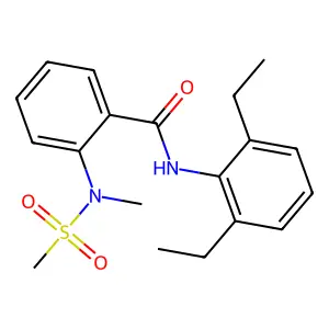 N-(2,6-diethylphenyl)-2-[methyl(methylsulfonyl)amino]benzamide structure
