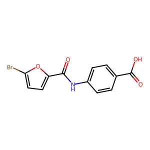 4-(5-Bromofuran-2-amido)benzoic acid structure