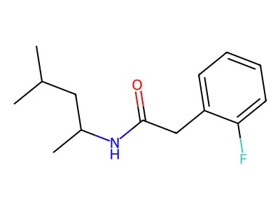 N-(1,3-dimethylbutyl)-2-(2-fluorophenyl)acetamide structure