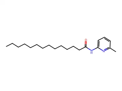N-(6-methyl-2-pyridinyl)tetradecanamide structure