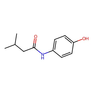 N-(4-hydroxyphenyl)-3-methylbutanamide structure