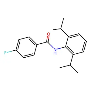 N-[2,6-di(propan-2-yl)phenyl]-4-fluorobenzamide structure