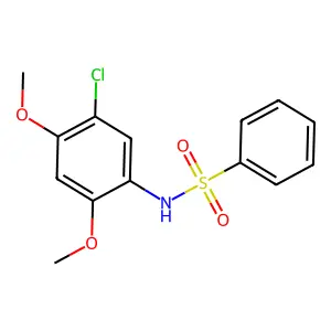 N-(5-chloro-2,4-dimethoxyphenyl)benzenesulfonamide structure
