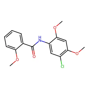 N-(5-chloro-2,4-dimethoxyphenyl)-2-methoxybenzamide structure