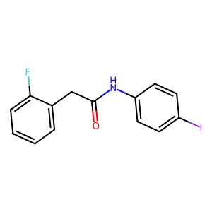 2-(2-fluorophenyl)-N-(4-iodophenyl)acetamide structure