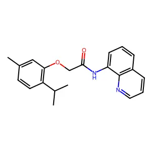 2-[5-methyl-2-(propan-2-yl)phenoxy]-N-(quinolin-8-yl)acetamide structure