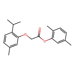 2,5-Dimethylphenyl (2-isopropyl-5-methylphenoxy)acetate structure