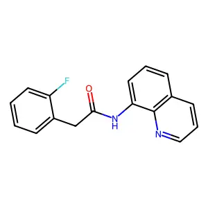 2-(2-fluorophenyl)-N-(8-quinolinyl)acetamide structure