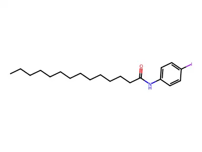 N-(4-iodophenyl)tetradecanamide structure