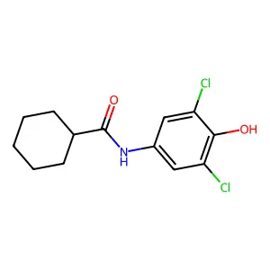 N-(3,5-dichloro-4-hydroxyphenyl)cyclohexanecarboxamide structure