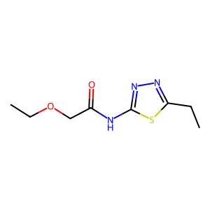2-ethoxy-N-(5-ethyl-1,3,4-thiadiazol-2-yl)acetamide structure