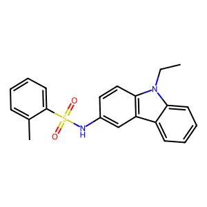 N-(9-ethyl-9H-carbazol-3-yl)-2-methylbenzenesulfonamide structure