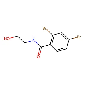2,4-dibromo-N-(2-hydroxyethyl)benzamide structure
