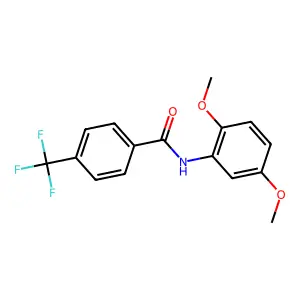 N-(2,5-dimethoxyphenyl)-4-(trifluoromethyl)benzamide structure