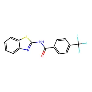 N-(1,3-benzothiazol-2-yl)-4-(trifluoromethyl)benzamide structure