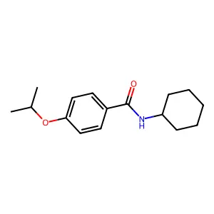 N-cyclohexyl-4-isopropoxybenzamide structure