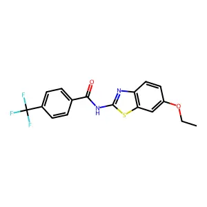 N-(6-ethoxy-1,3-benzothiazol-2-yl)-4-(trifluoromethyl)benzamide structure