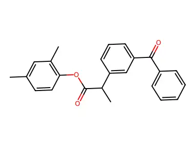 (2,4-Dimethylphenyl) 2-(3-benzoylphenyl)propanoate structure