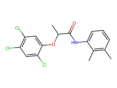 N-(2,3-dimethylphenyl)-2-(2,4,5-trichlorophenoxy)propanamide structure