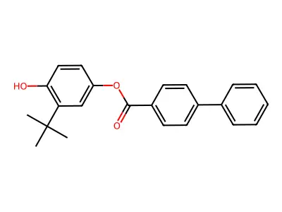 3-Tert-butyl-4-hydroxyphenyl[1,1'-biphenyl]-4-carboxylate structure