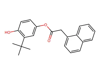 3-Tert-butyl-4-hydroxyphenyl1-naphthylacetate structure