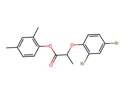 2,4-Dimethylphenyl 2-(2,4-dibromophenoxy)propanoate structure