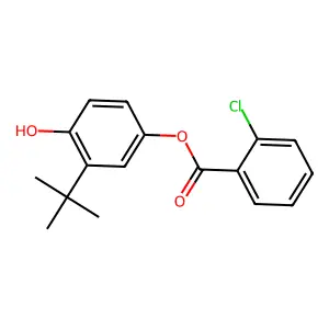 3-Tert-butyl-4-hydroxyphenyl 2-chlorobenzoate structure