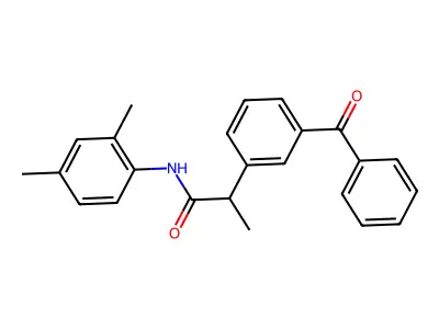 2-(3-benzoylphenyl)-N-(2,4-dimethylphenyl)propanamide structure