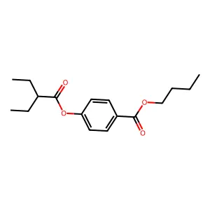 Butyl 4-[(2-ethylbutanoyl)oxy]benzoate structure