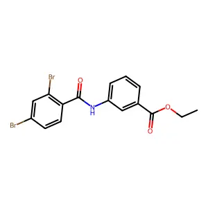 Ethyl3-[(2,4-dibromobenzoyl)amino]benzoate structure