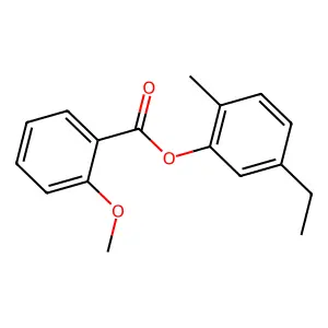 5-Ethyl-2-methylphenyl 2-methoxybenzoate structure