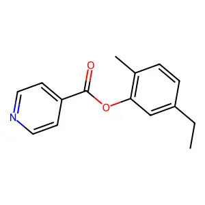 5-Ethyl-2-methylphenyl isonicotinate structure