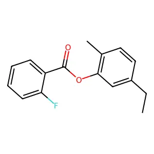 5-Ethyl-2-methylphenyl 2-fluorobenzoate structure