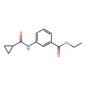 Ethyl 3-(cyclopropanecarboxamido)benzoate structure