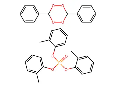 s-Tetroxane, 3,6-diphenyl- compd. with tritolylphosphate (1:1) structure