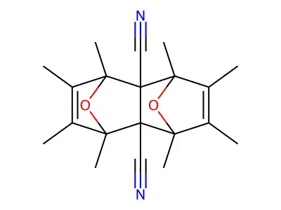 1,2,3,4,5,6,7,8-Octamethyl-1,4,5,8-tetrahydro-1,4:5,8-diepoxynaphthalene-4a,8a-dicarbonitrile structure