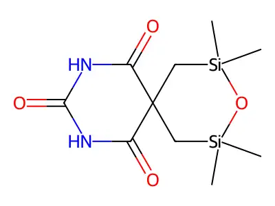 2,2,4,4-Tetramethyl-3-oxa-8,10-diaza-2,4-disilaspiro[5.5]undecane-7,9,11-trione structure