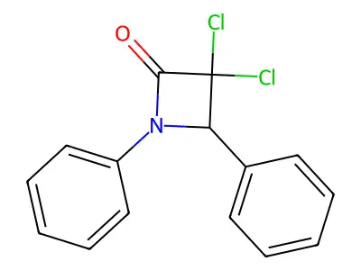 3,3-Dichloro-1,4-diphenylazetidin-2-one structure