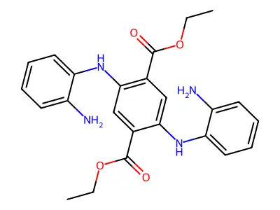 Diethyl 2,5-bis(2-aminoanilino)benzene-1,4-dicarboxylate structure